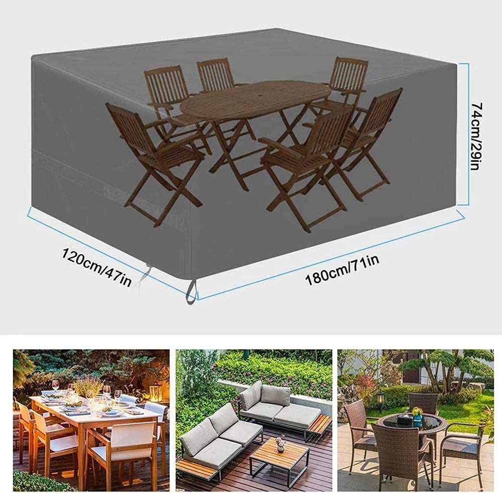 Copritavolo Esterno Impermeabile 225x116x82cm - Tessuto Oxford UV Resistente, Con Corda Di Bloccaggio, Per Giardino