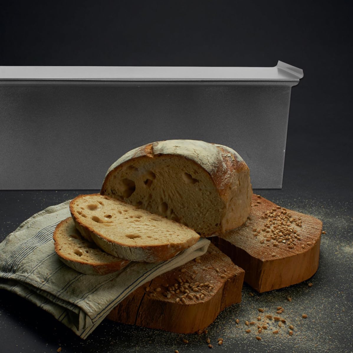 Antihaft-Toastform zum Backen von Brot und Käsekuchen, tragbares Eisen-Backgeschirr mit Deckel, einfach zu bedienendes Küchenwerkzeug zum Backen zu Hause