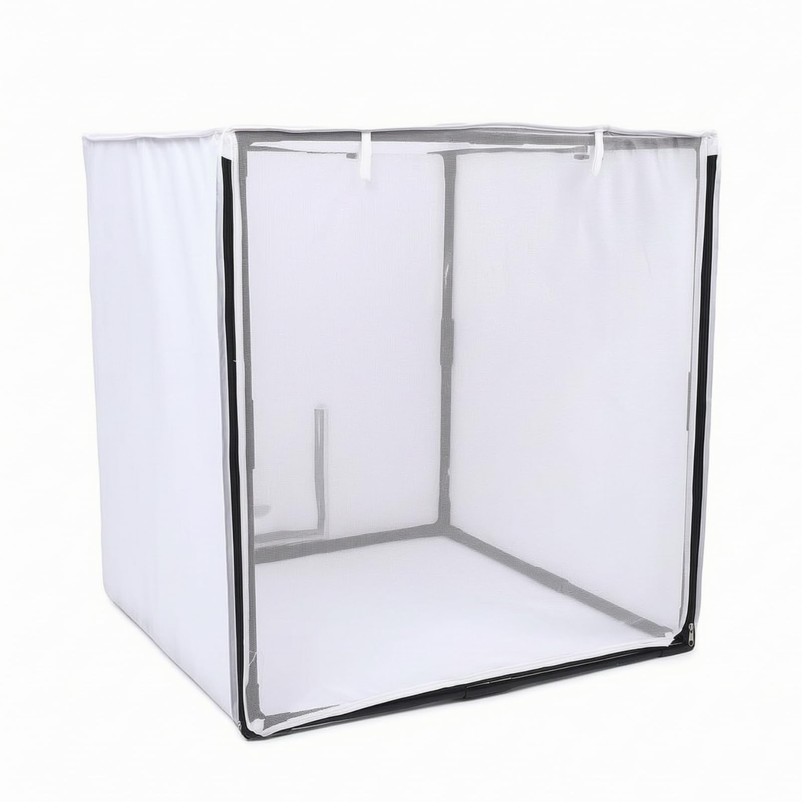 MERIGLARE Kompakt Lackierzelt mit Netzhang | Integrierte Belüftung, Sprühkabine, leicht, Sprühzelt mit Reißverschluss, für Modellbau, 75x75x75cm