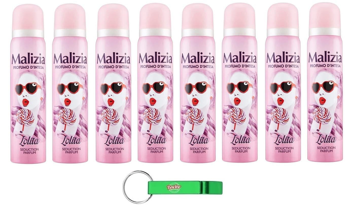 MALIZIA - Deodorante Donna Lolita Seduction Profumo, deodorante spray da donna, 100 ml + portachiavi gratuito Beni Culinari