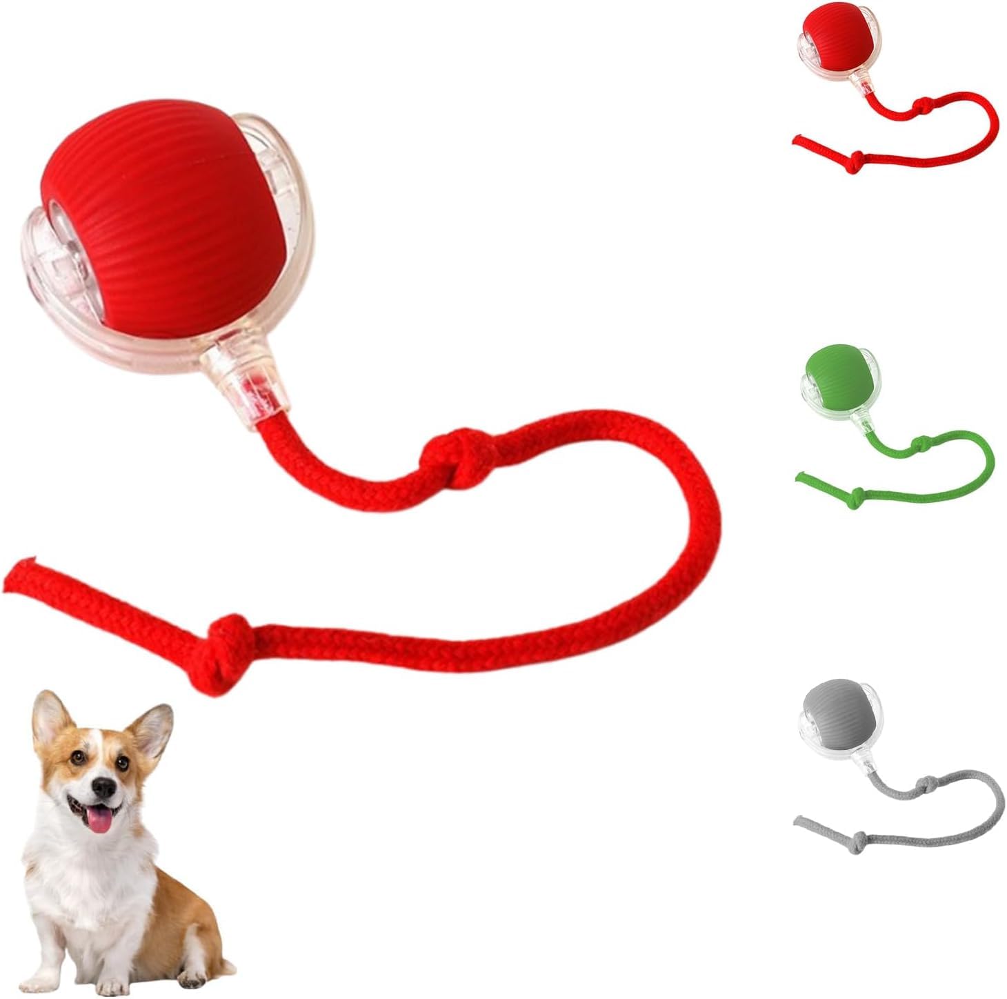 DestinyPJ Electric Dog Ball Toy, Self-Rolling Interactive Pet Ball for Dogs & Cats, 360° Automatic Self-Moving on All Surfaces (Red) (red)