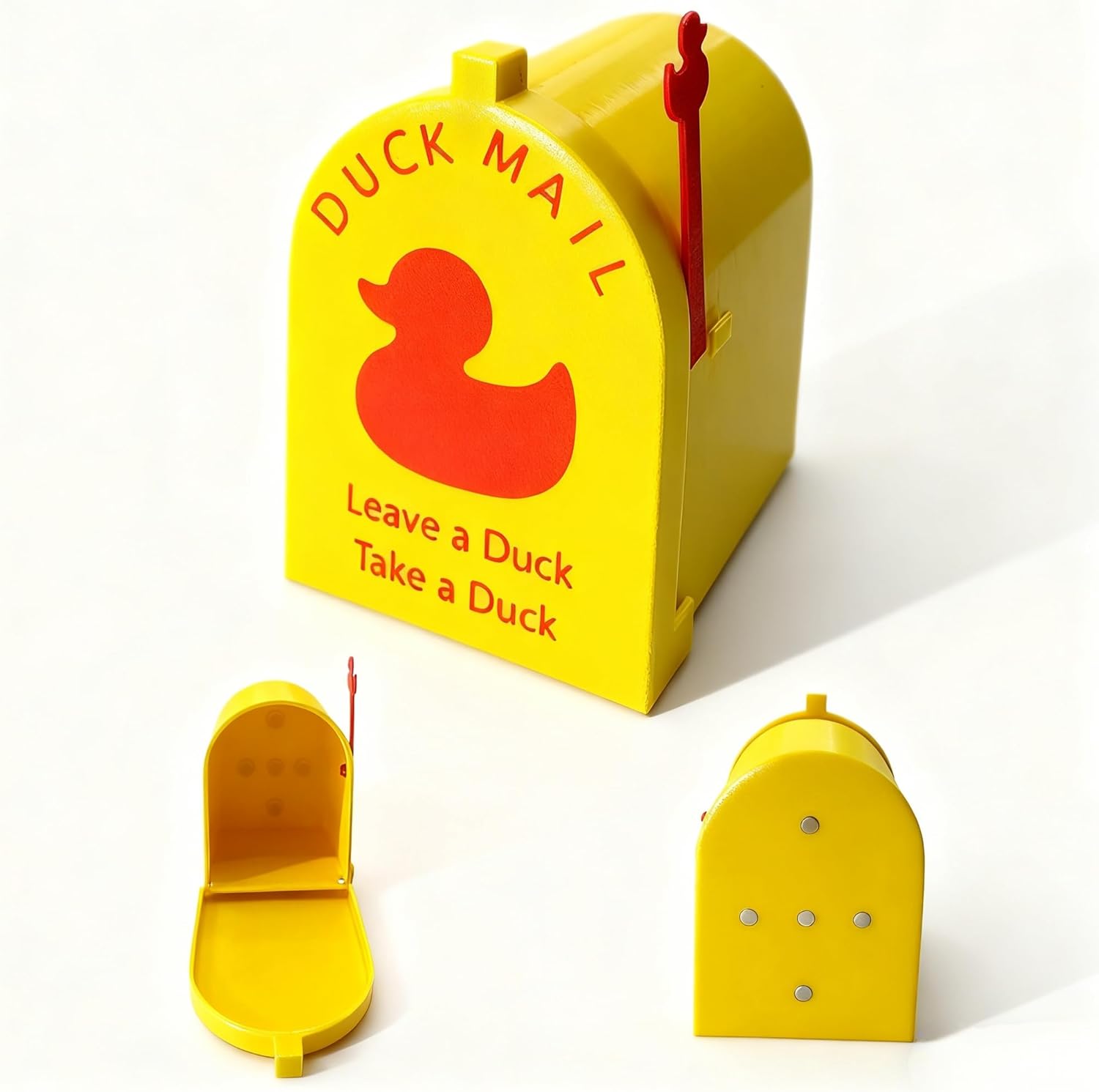 3D Printed Cruising Duck Mailbox for Cruise Door, Magnetic Wall Mounted Mini Mailbox for Cruise Ship Door Decorations, Movable Flag Fun Cruise Accessory