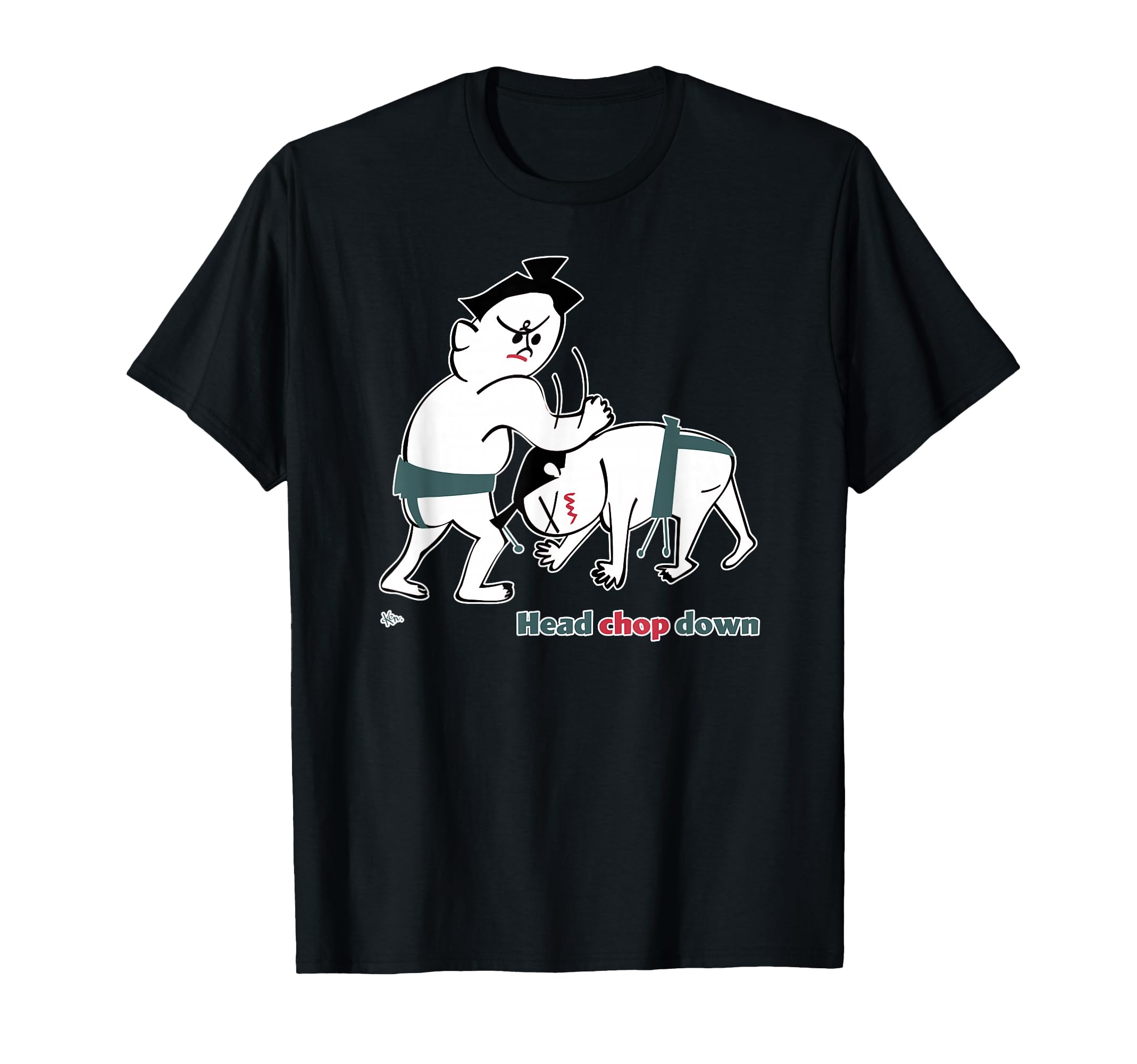 Amazon | Funny Japanese Sumo T-shirt – Head Chop Down Retro