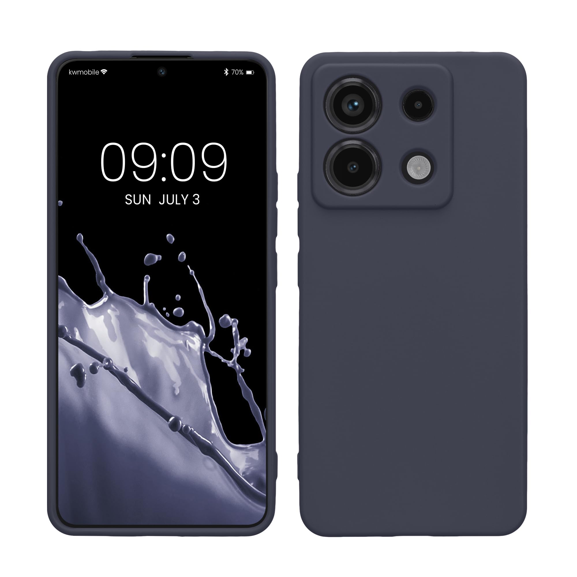 kwmobile Carcasa Compatible con Xiaomi Redmi Note 14 Pro 5G / Poco X7 Funda - Funda Ultrafina de TPU con Bordes elevados - Lavanda Metalizado — view 62