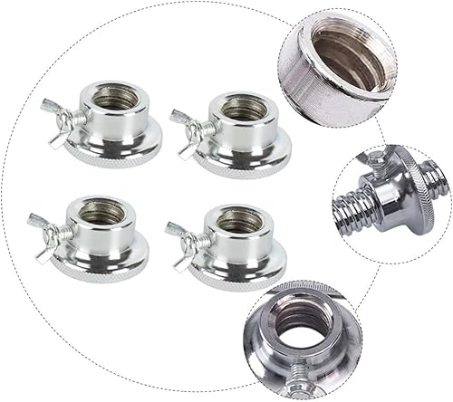 Miniatura 3 de BESPORTBLE 4 unidades de doble riesgo, tuercas hexagonales, tuercas hexagonales, collar de bloqueo hexagonal, abrazadera de barra, collares de