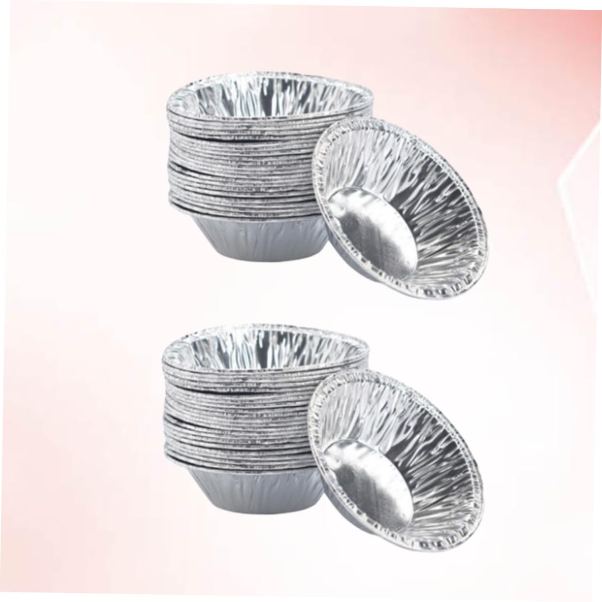 MUCKLILY 200Pcs Non Stick Flower Tart Pans Muffin Mold for Baking Egg Tarts and Cupcakes Reusable Kitchen Bakeware for DIY Desserts