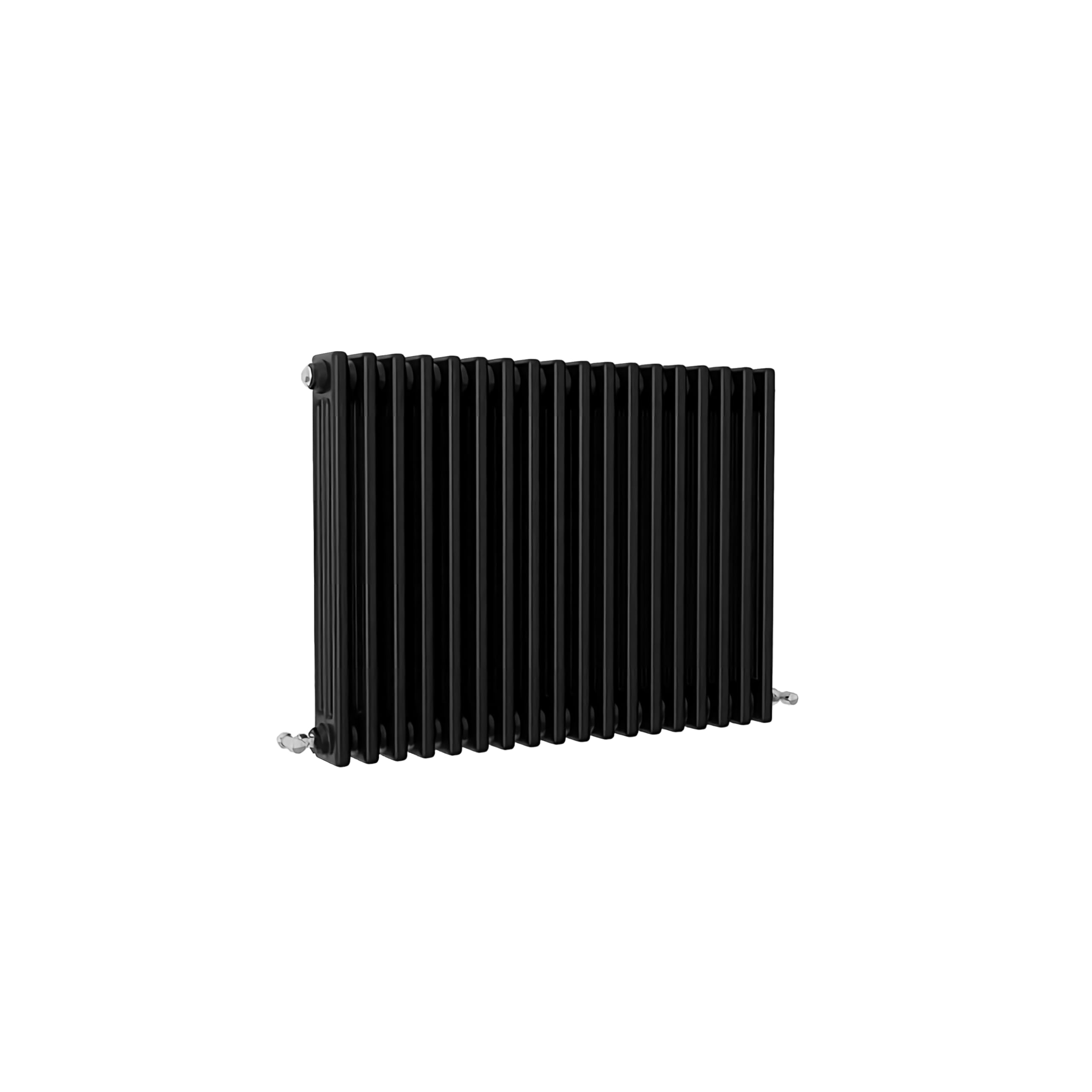 SLINE SANITARY Traditional 3 Column Cast Iron Style Radiator Horizontal Black 600x830mm