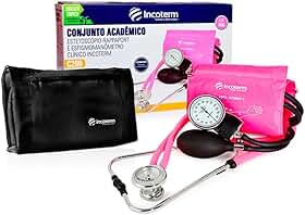 CONJUNTO INCOTERM ESFIGMOMANOMETRO E ESTETOSCOPIO MODELO C200 - PINK