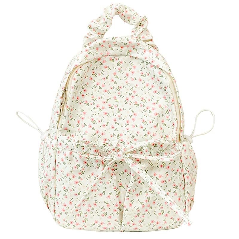 Floral Printed Kawaii Backpack Fashion Casual Travel Daypack for (Pink)