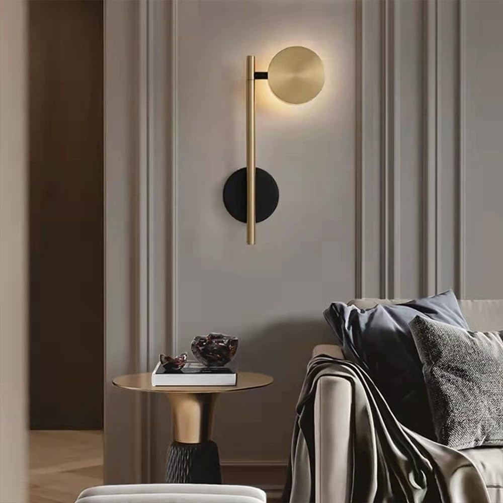 Regulowana lampa do czytania, długa metalowa lampa ścienna z akrylowym kloszem, lampka nocna, żarówki LED 7 W, 3000 K, nowoczesne i minimalistyczne oświetlenie do sypialni