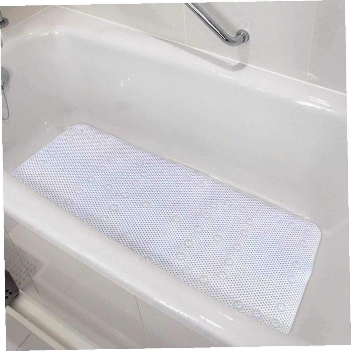 WOONEKY Alfombrilla de Color Claro con Diseño Transpirable Adecuada para de PVC Antideslizante y Lavable a Mano Bañera Baño Seguro y Cómodo