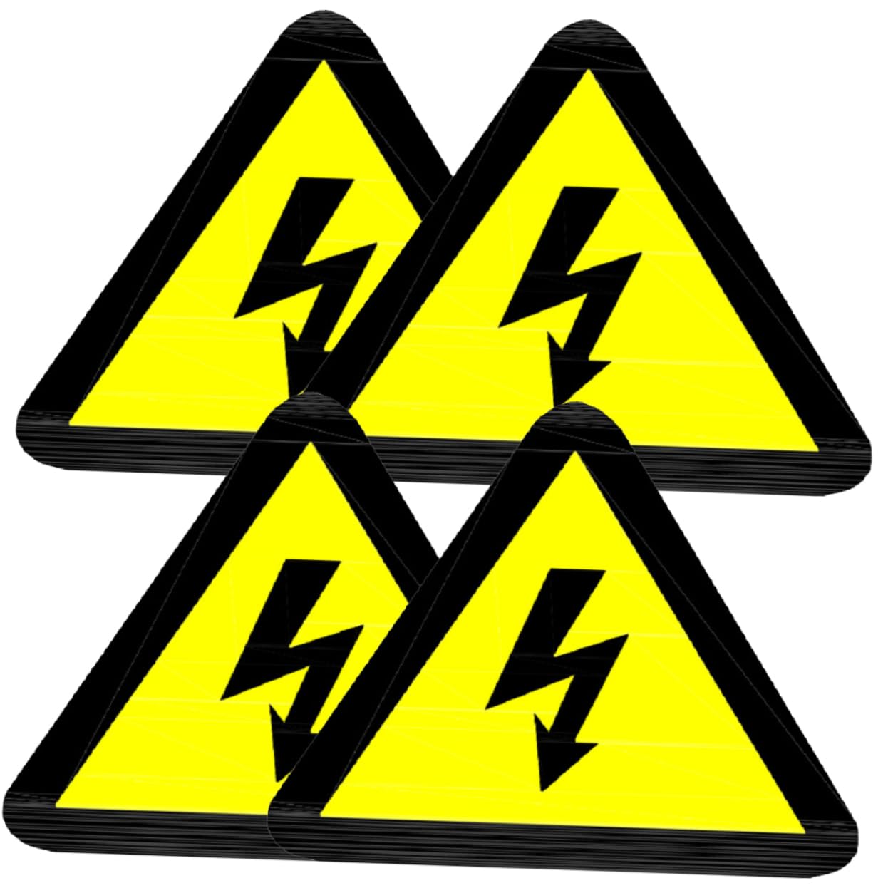 Autocollant D'avertissement Haute Tension Jaune, Lot de 20, Adhésif
