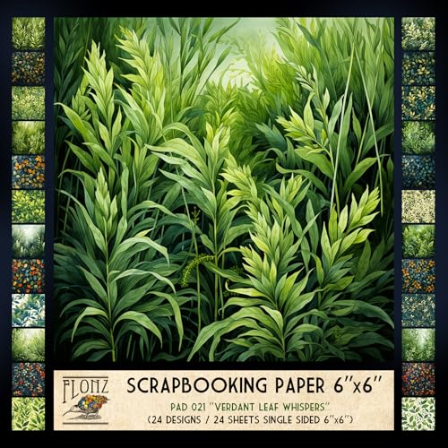 Feuilles scrapbooking de qualité supérieure FLONZ aux dégradés de vert doux