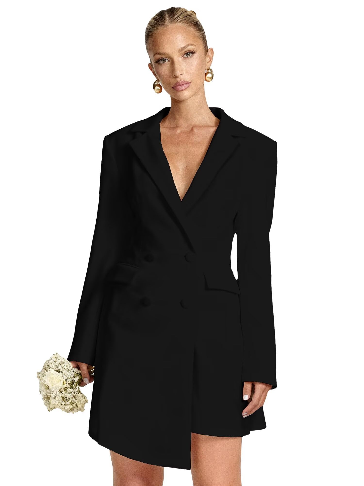 Satin Bridesmaid Blazer with Button 2026 Asymmetric Notch LAPE Suit Cocktail Party Dress NT23