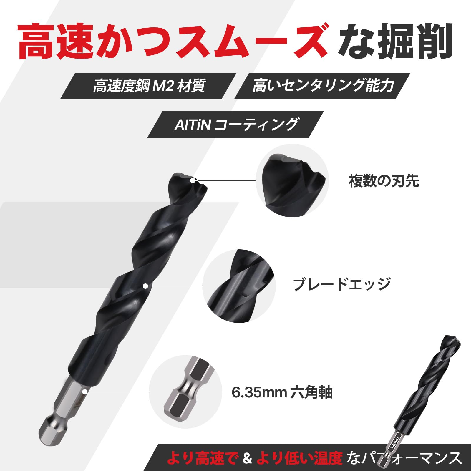 みりあん☺︎④ Amazon.co.jp: FTG USA 木製皿穴ドリルビットセット #6#8#10 パラボラ