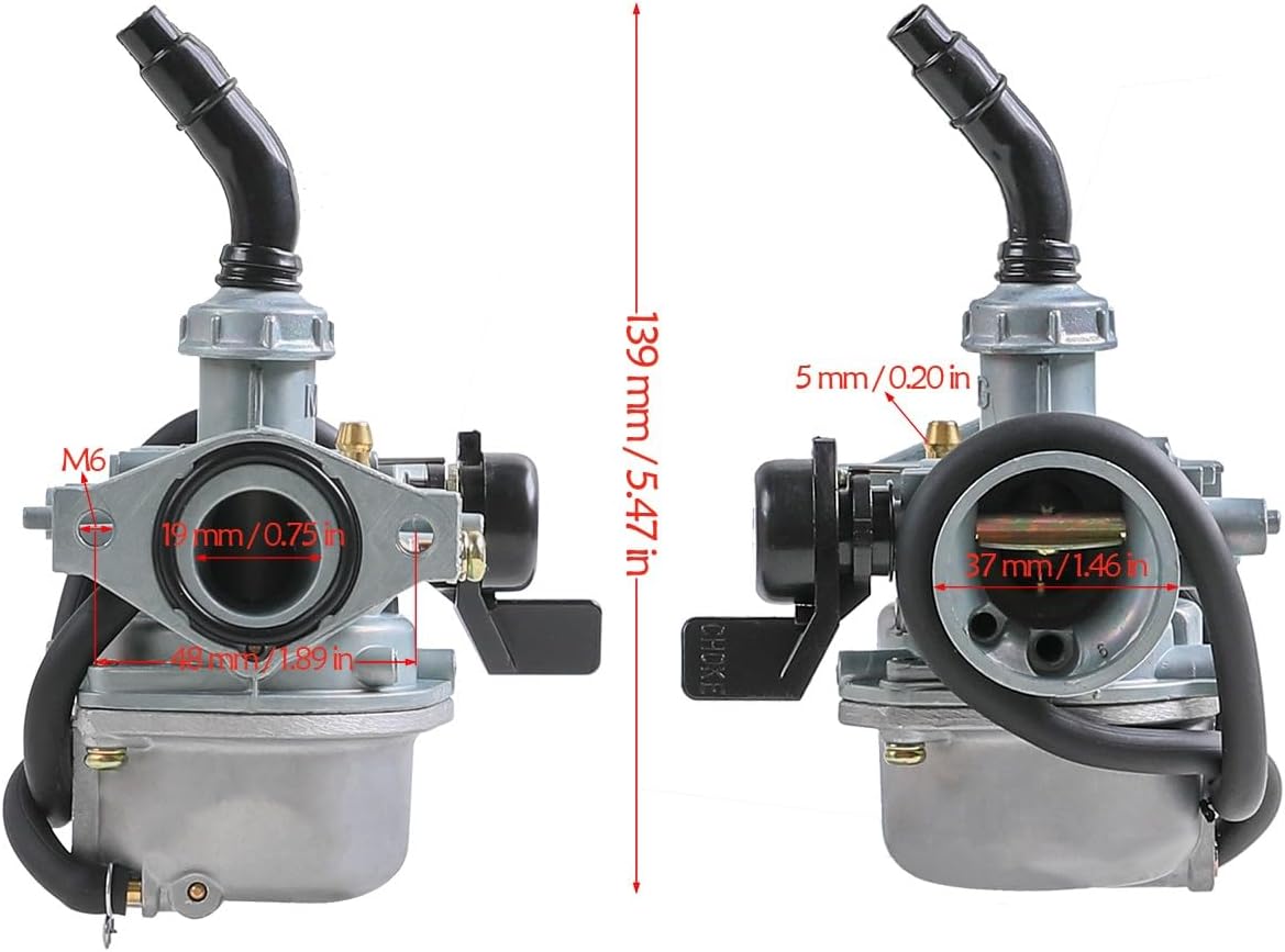 PZ19 19mm Carburetor for SSR Apollo 50cc 70cc 80cc 90cc 110cc 125cc ATV Quad Dirt Pit Bike Taotao Go Kart Horizontal Engine Carb
