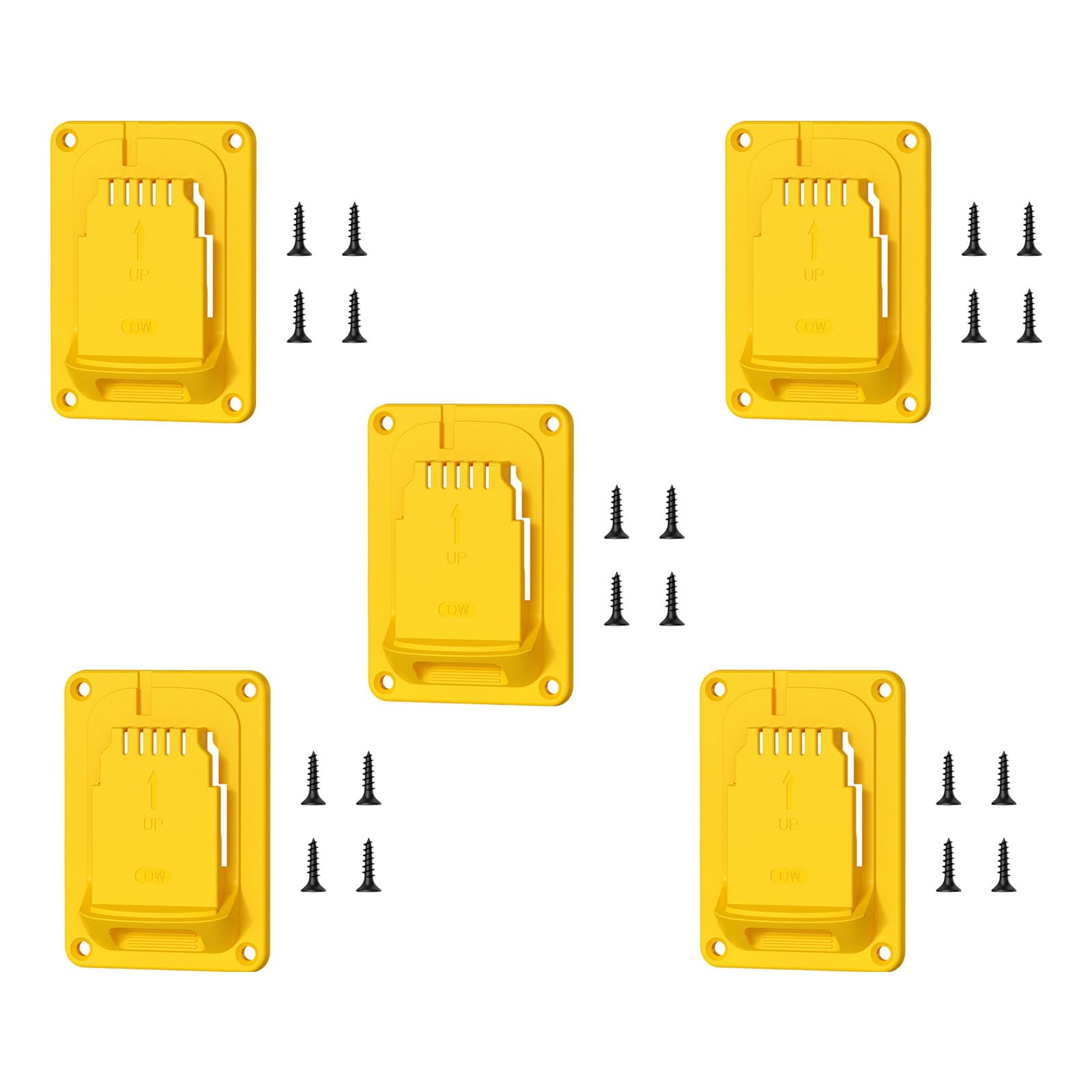 Zxfdsfdbnm Of 5 Abs Vertical Brackets Stand For 18V Batteries Efficient Garage Organization Abs Wall Mount Holder Stand