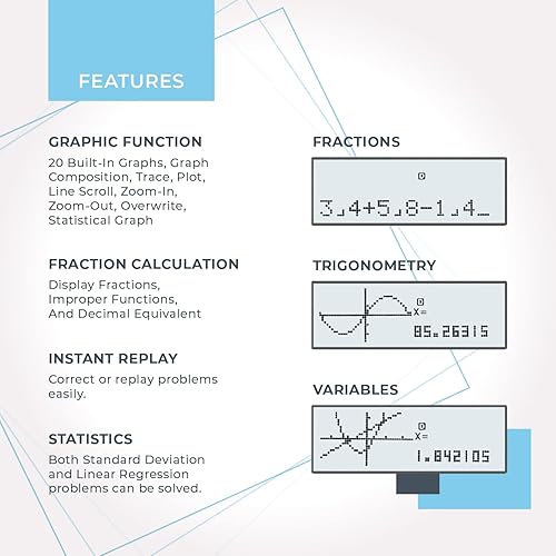 Miniatura 9 de Calculadora científica con funciones gráficas - Múltiples modos con interfaz intuitiva - Perfecto para principiantes y cursos avanzados escuela