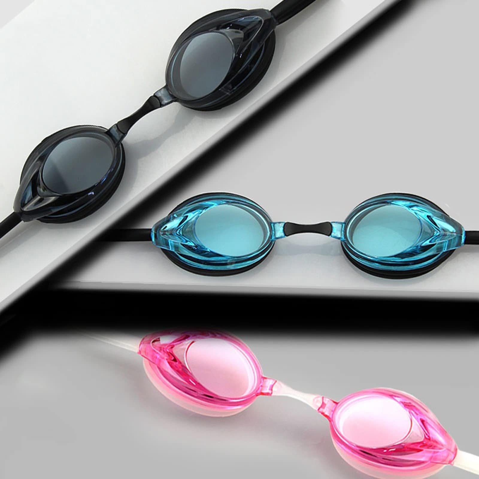 JINGYAN Occhialini da nuoto Men Women Outdoor Competition Swimming Goggles Waterproof Anti-fog Racing Game Swim Glasses
