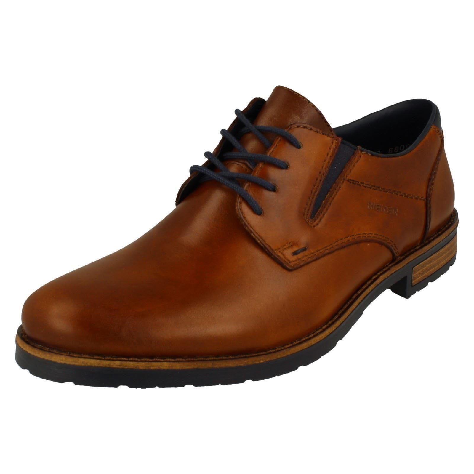 Rieker (8 (Adults')) 14621-24 | Dustin | Leather | Mens Lace Up Shoes Brown