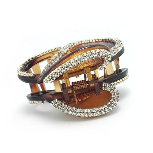 Miniatura 2 de Pinza para el pelo de mariposa de diamante (D14) (marrón)