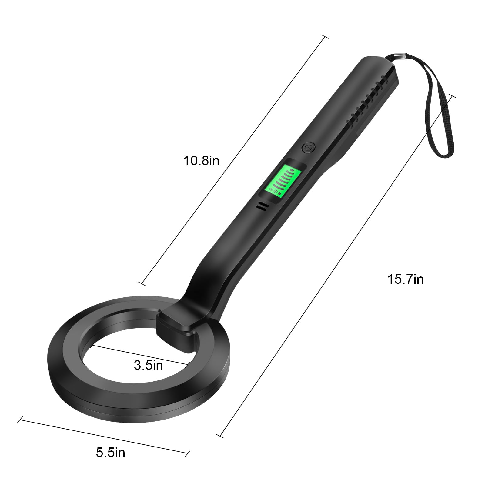 Irfora Detector de metales de mano, IP66, resistente al agua, dispositivo de posicionamiento de monedas, portátil, sumergible subterráneo, detector de tesoros subterráneo, buscador de metales