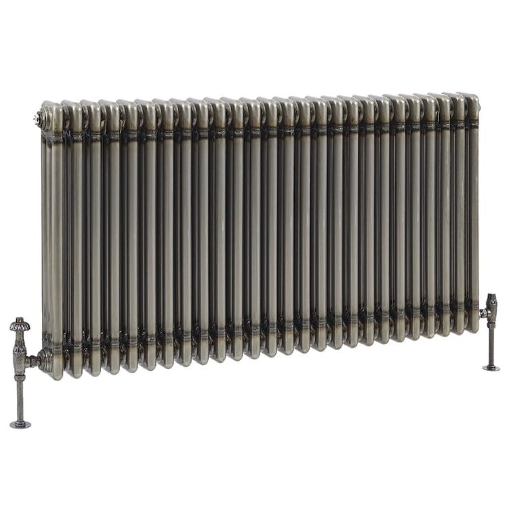 Milano Raw Metal Windsor Cast Iron Style Horizontal Triple Column Radiator - 600Mm X 1190Mm