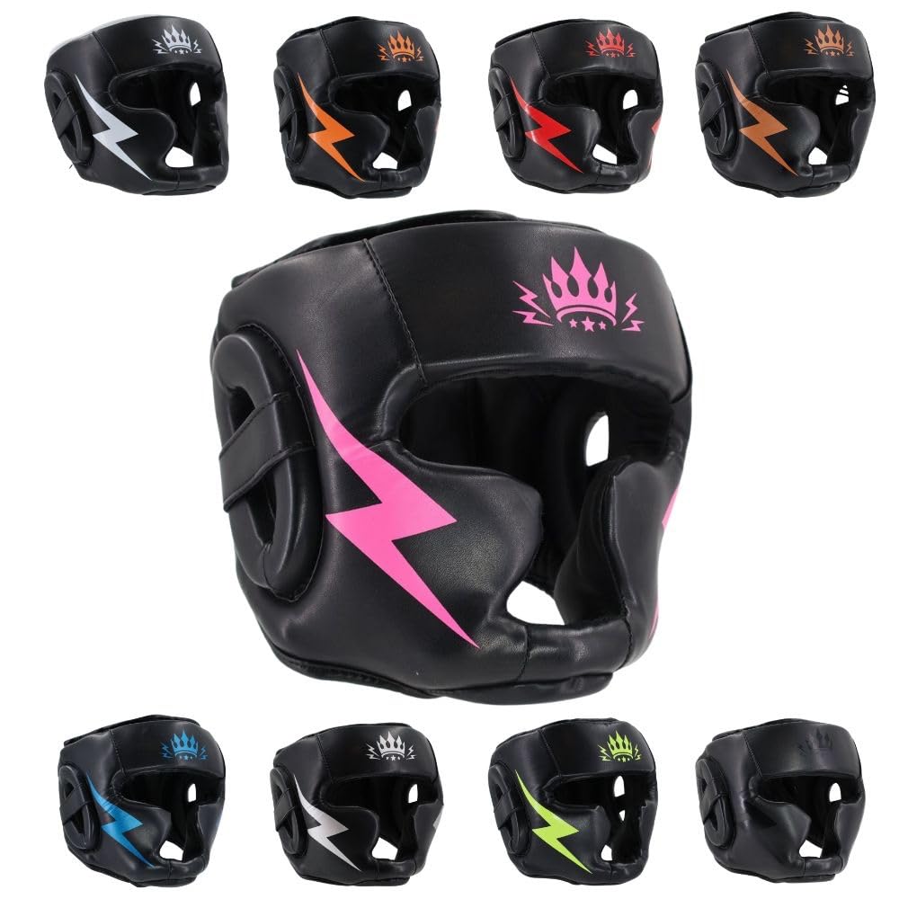 Playerz Element Kids Boxing Headguard, High-Density Martial Arts Head Gear, Triple-Layered Foam, Extensive Coverage for Head, Cheek, Chin, and Ears, Premium Materials and Protection