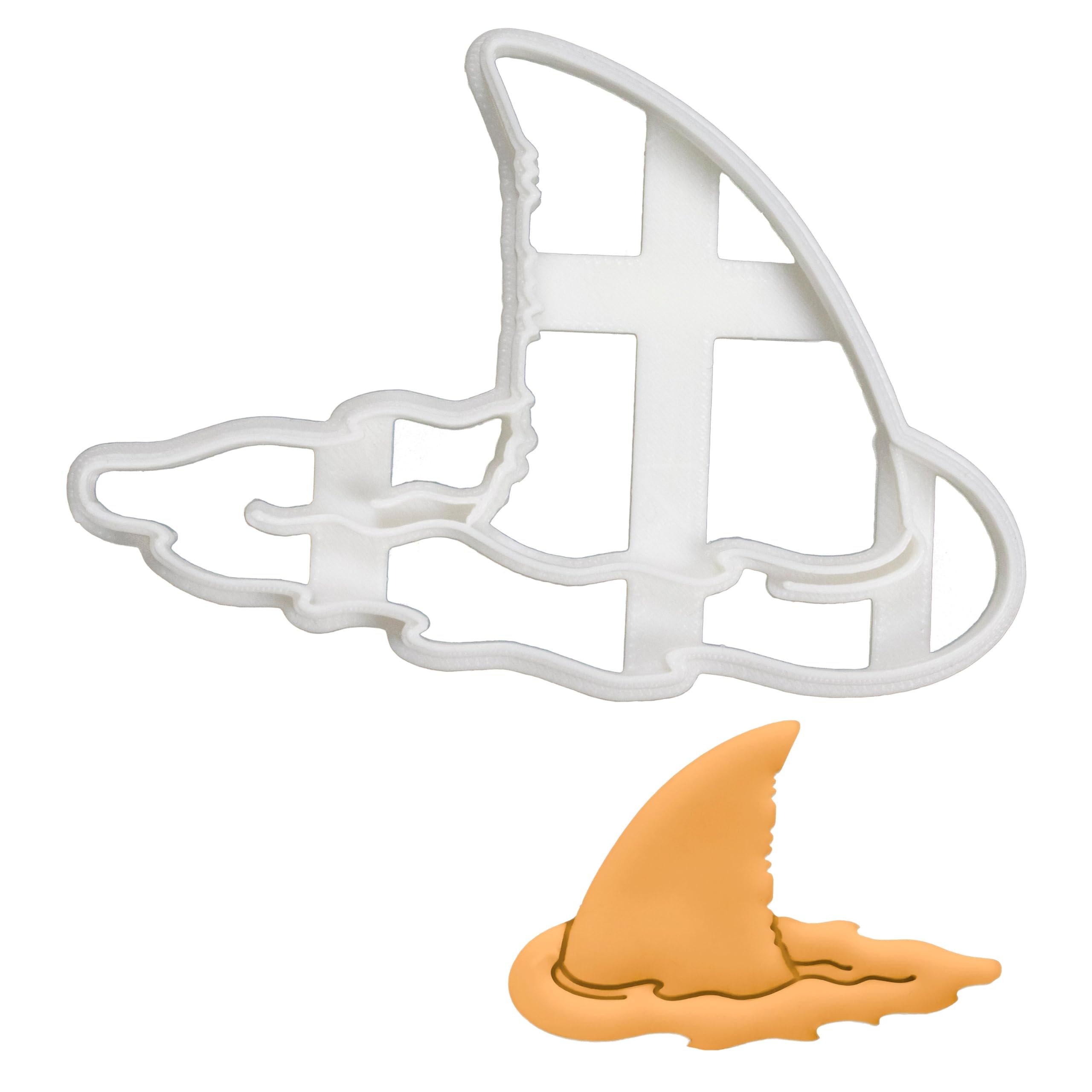 BAKERLOGY Shark Fin Cookie Cutter - Detailed Biscuit Cutter Design for Baking and Crafts, Ideal on Fondant, Dough, Clay