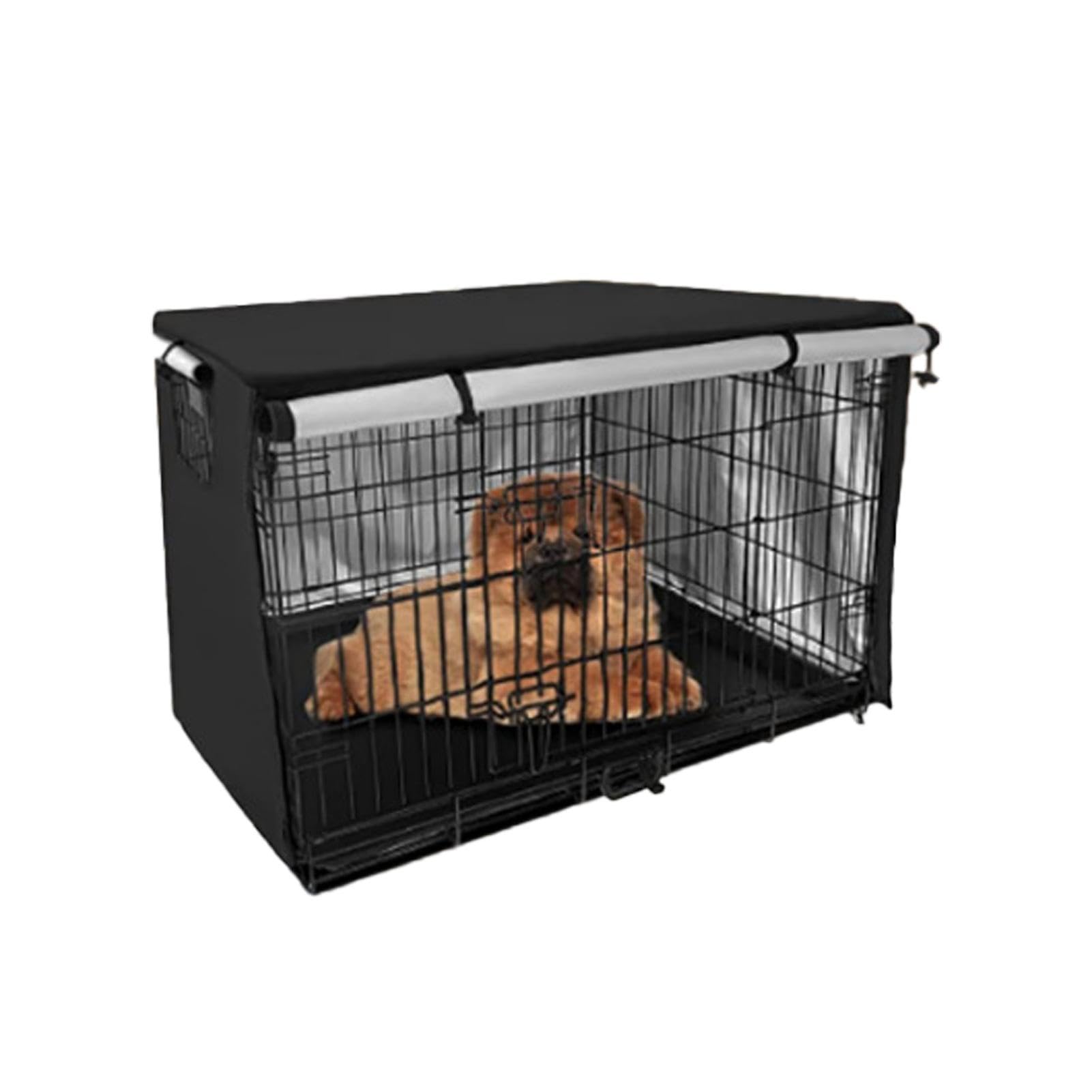 Funda para Jaula de Perro – Funda cálida para Jaula | Todos los Lados Abiertos se Pueden Lavar a máquina y secar en seco, Resistentes al Agua, Anti-UV, para Jaula de Perro de Alambre