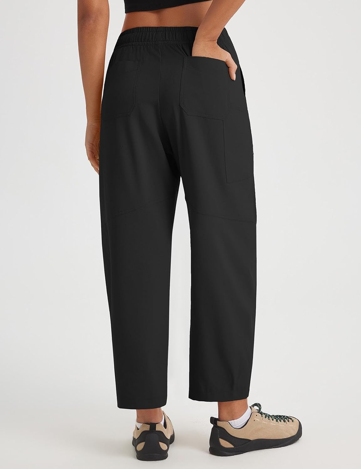 baleaf Women's Barrel Hiking Ankle Pants Water Resistant UPF 50+ Travel Baggy Ripstop Trousers with 5 Pockets Casual Slacks - Image 7