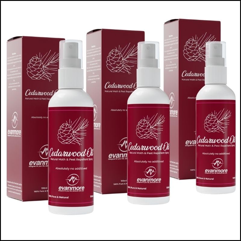 Cedarwood Oil Moth Repellent Repeller Spray Natural Safe Clothes Carpet ...