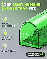 Vista 2 de Motel Mouse Humane Mouse Traps No Kill Live Catch and Release 4 Pack - Reusable, Easy to Use & Clean, No Touch Release, Sensitive Includes Cleaning
