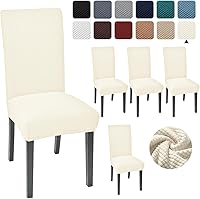 Vista 18 de Juego de 4 fundas para sillas de comedor y cocina, fundas para sillas de comedor, color negro