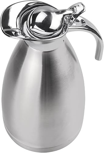 Miniatura 7 de Jarra térmica de acero inoxidable de doble pared aislada al vacío, 68 onzas, jarra de té y agua de gran capacidad con botón de presión, color