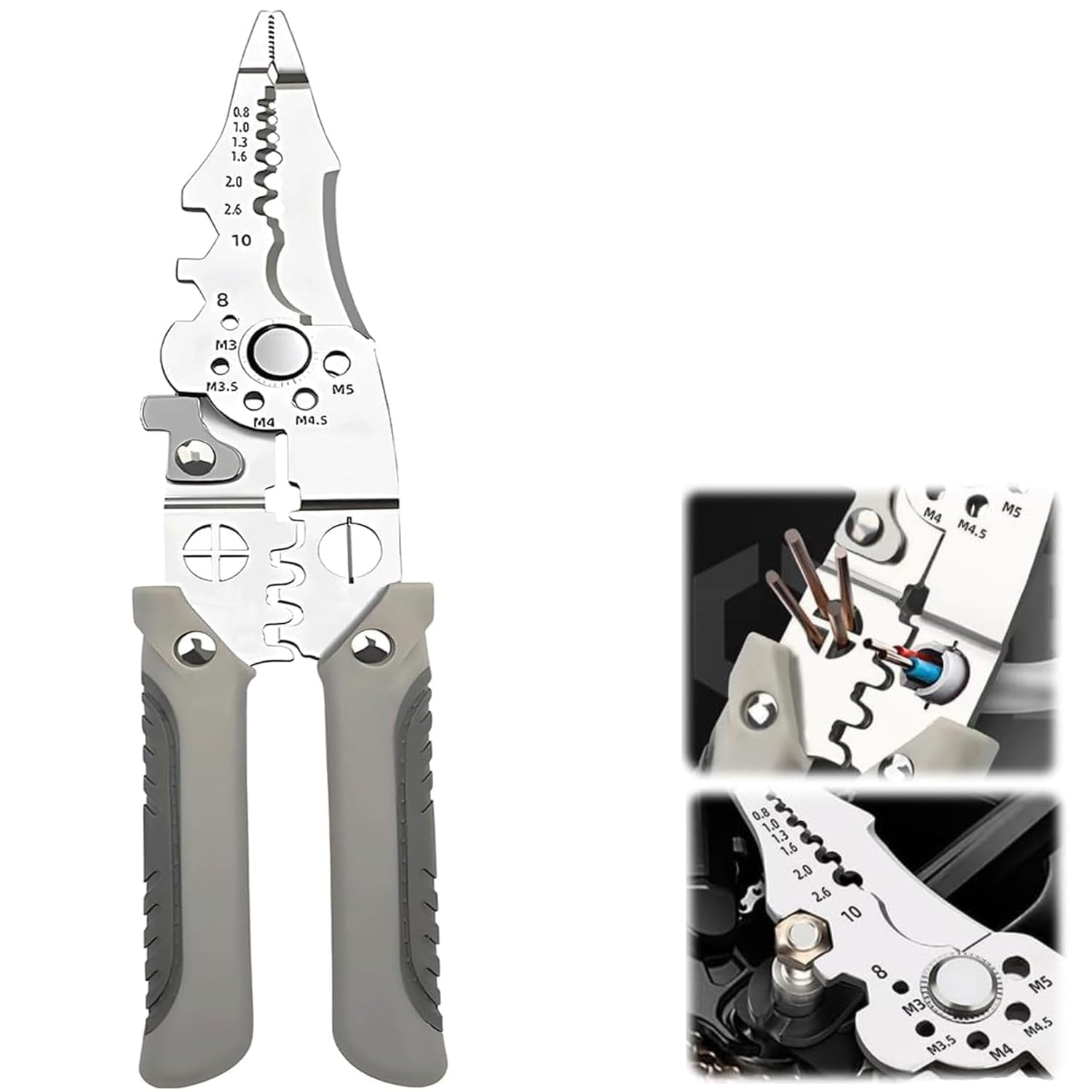 Prostuff.in® 9-in-1 Multifunctional Stainless Steel Wire Puller Plier | Cable Looping | Splitting | Cutting Pliers |Electrical Stripping Tool Wire Stripper & Crimping Tool | for Electrician 1 Pcs