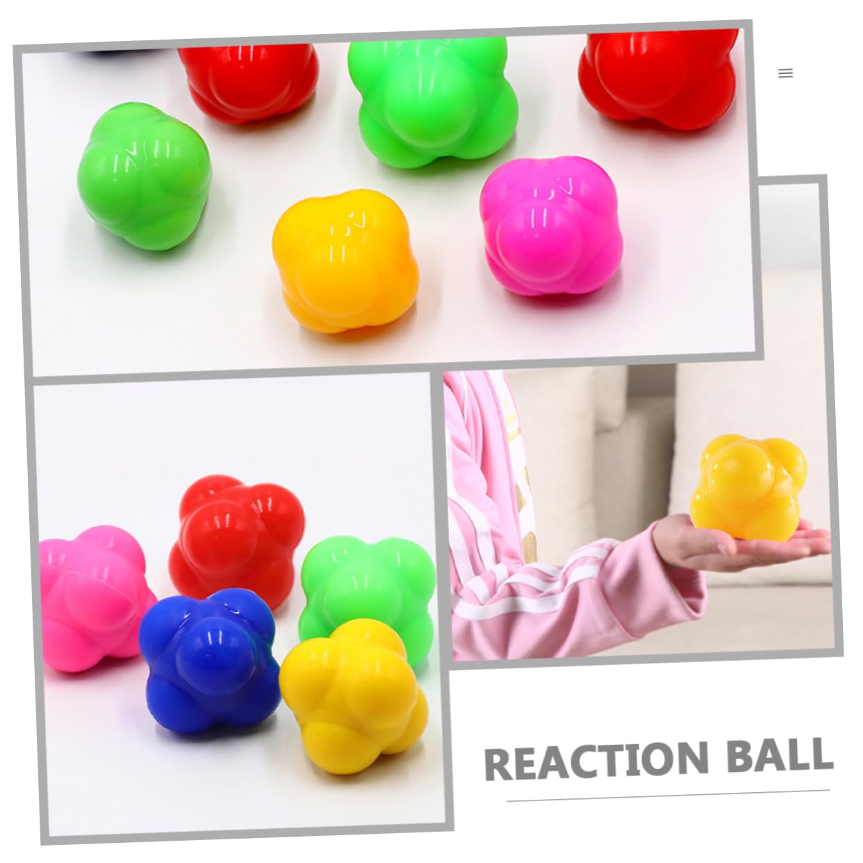 ifundom Fitness Reaction Balls Agility Training Ball for Goalkeeper Hexagonal Reaction Training Equipment