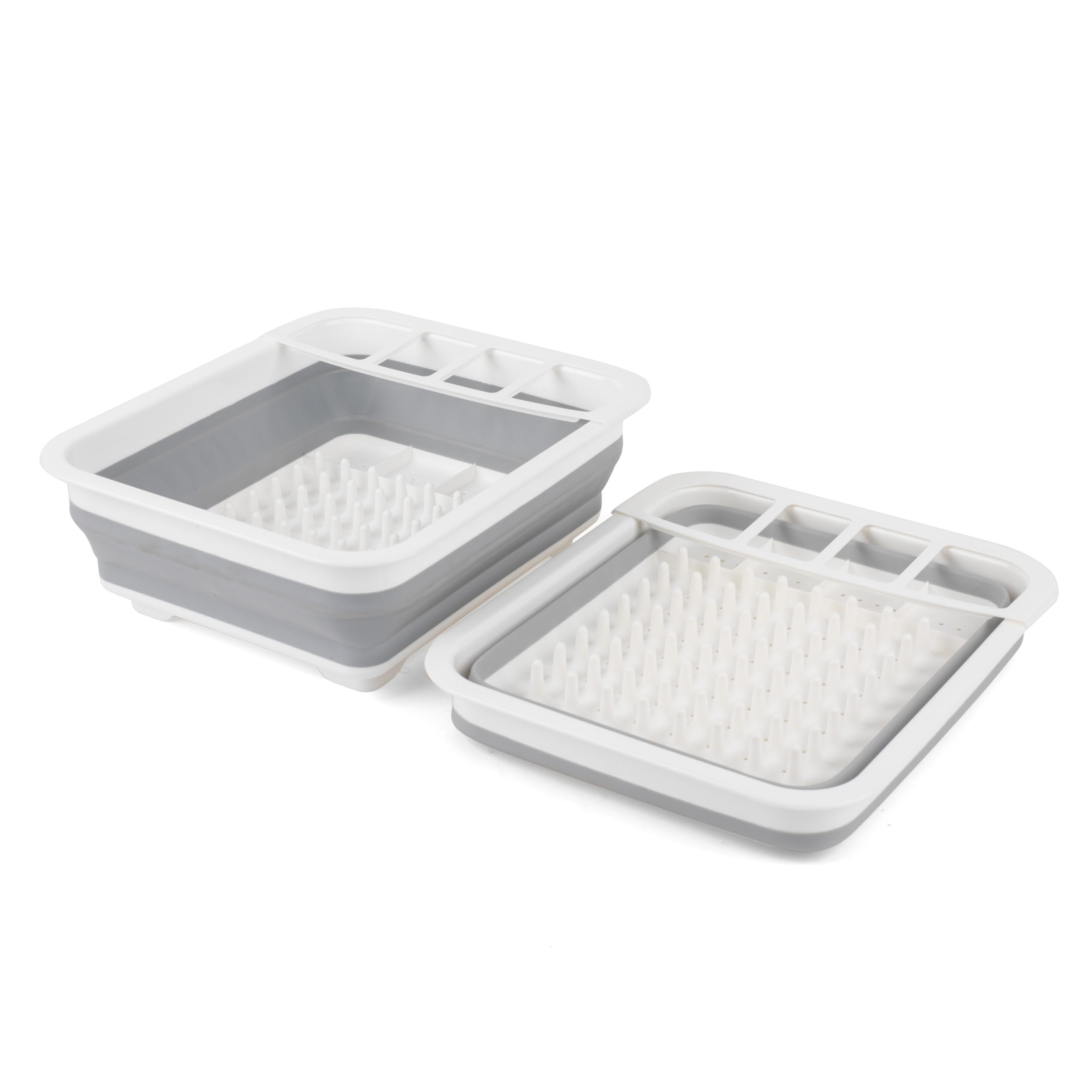 Beldray LA031051 Escurreplatos plegable - con separador de cubiertos, perfecto para propietarios de viviendas o acampadas, resistente a roturas, Fácil de ocultar, gris