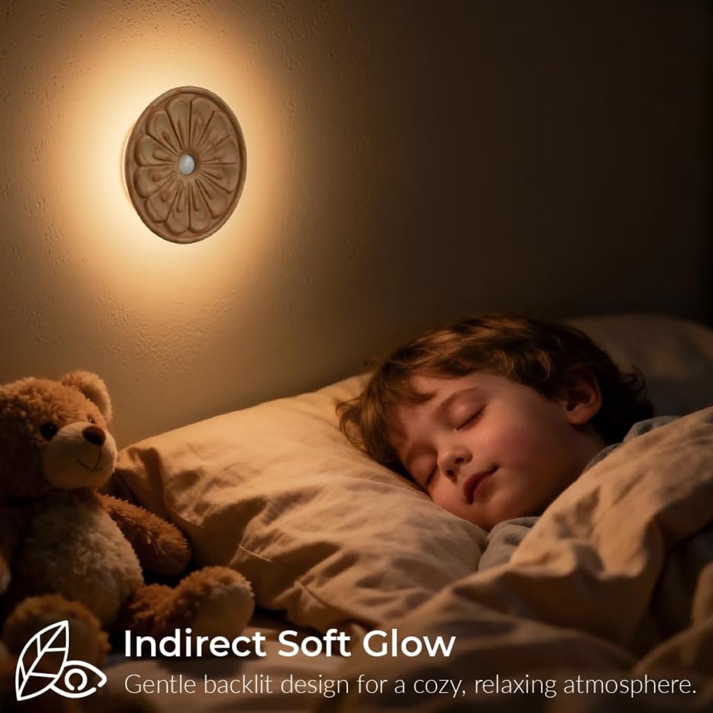 Lampe décorative magnétique en bois avec technologie de détection de lumière Texture bois