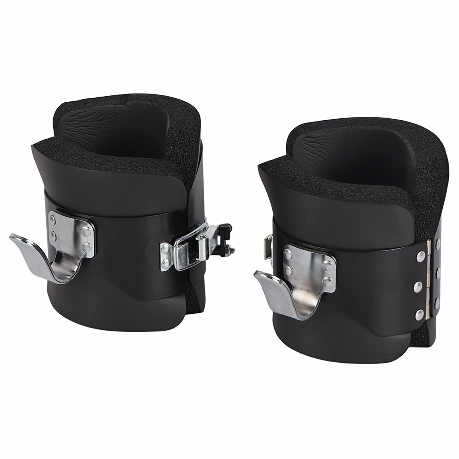 1 Pair Inversion Boots Boots with Steel Buckle, Solid Steel Frame Hang Ups Boots for Muscle Stretching, Improved Posture and Fitness Training, Comfortable Padded Sides