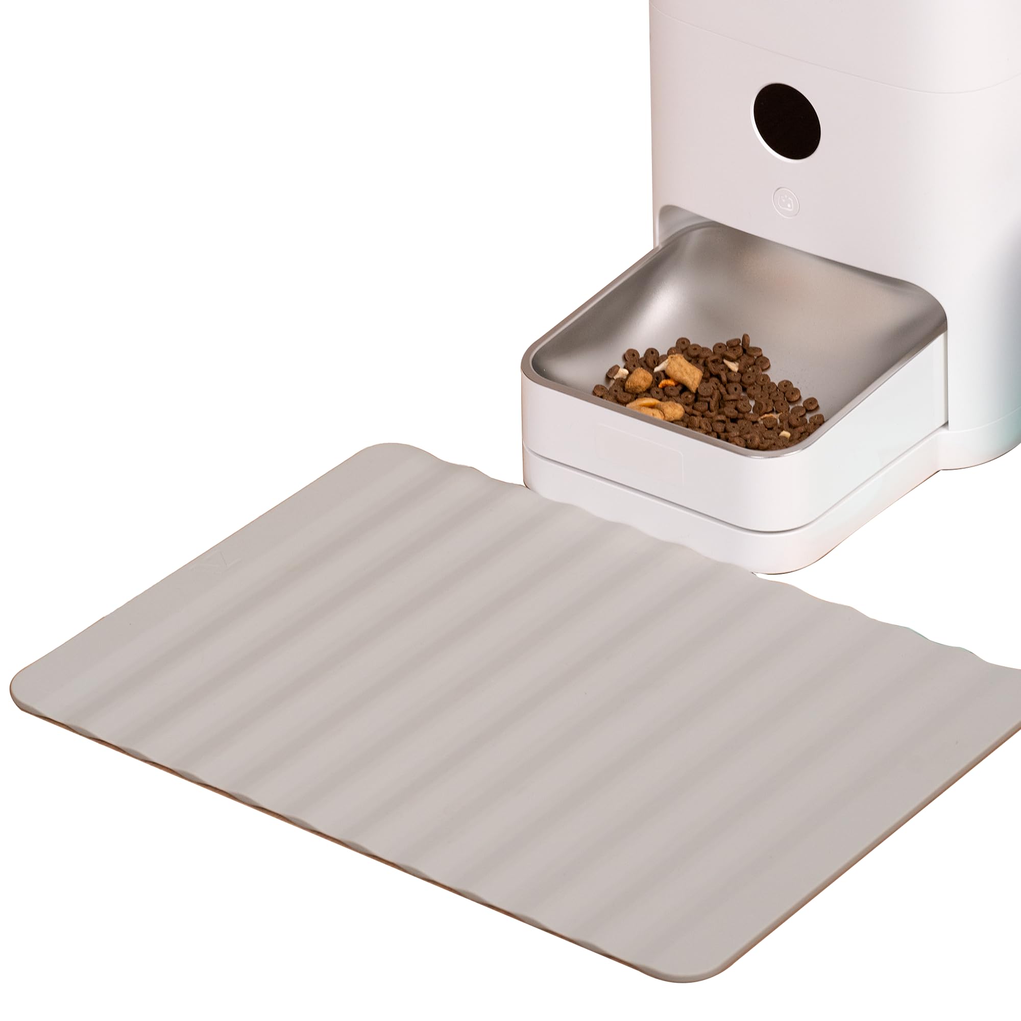 Li&Zhao Dog Food Mat - Wave Cat Food Mat Pet Food Mat Dog Bowl Mat Waterproof Pet Mats for Food and Water for Floors Waterproof(Gray)