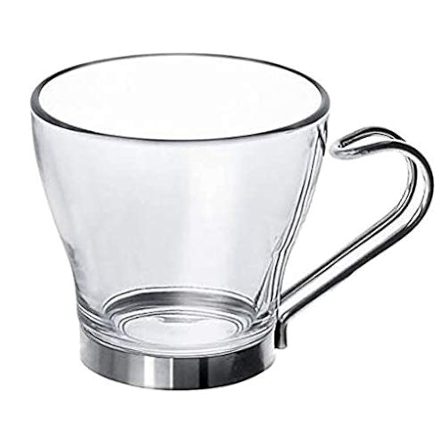 Bormioli Rocco Espresso Cup Glasses with Stainless Steel Handles 10 cl (3 ½ oz)