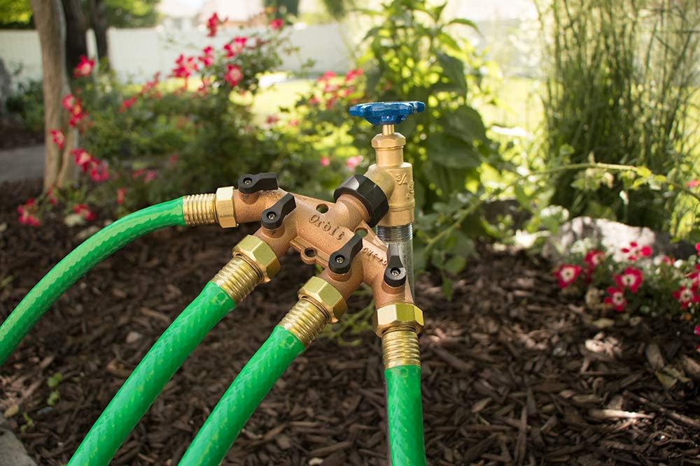 3-Pack Brass Hose Faucet Manifold