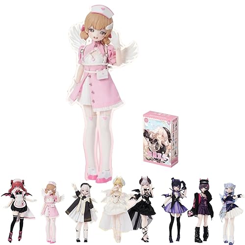 GNATAPIAY 1/6 BJD Dolls Blind Box,Kawaii MJD Dolls Candy Angel Series 1/6 Ball Jointed Doll Collectable Action Figure Posable Dress Up Doll for Girls Birthday Party Gift Toys - 1 Box