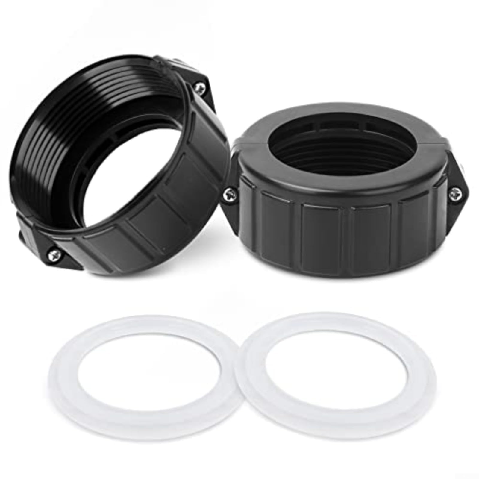 Evenoonest 2 Inch Spa Tub Heater Split Nut Union, Plastic Assembly with Screws Gaskets O-Rings for Balboa for coleman HydroQuip Correctech Spanet 2 Sets