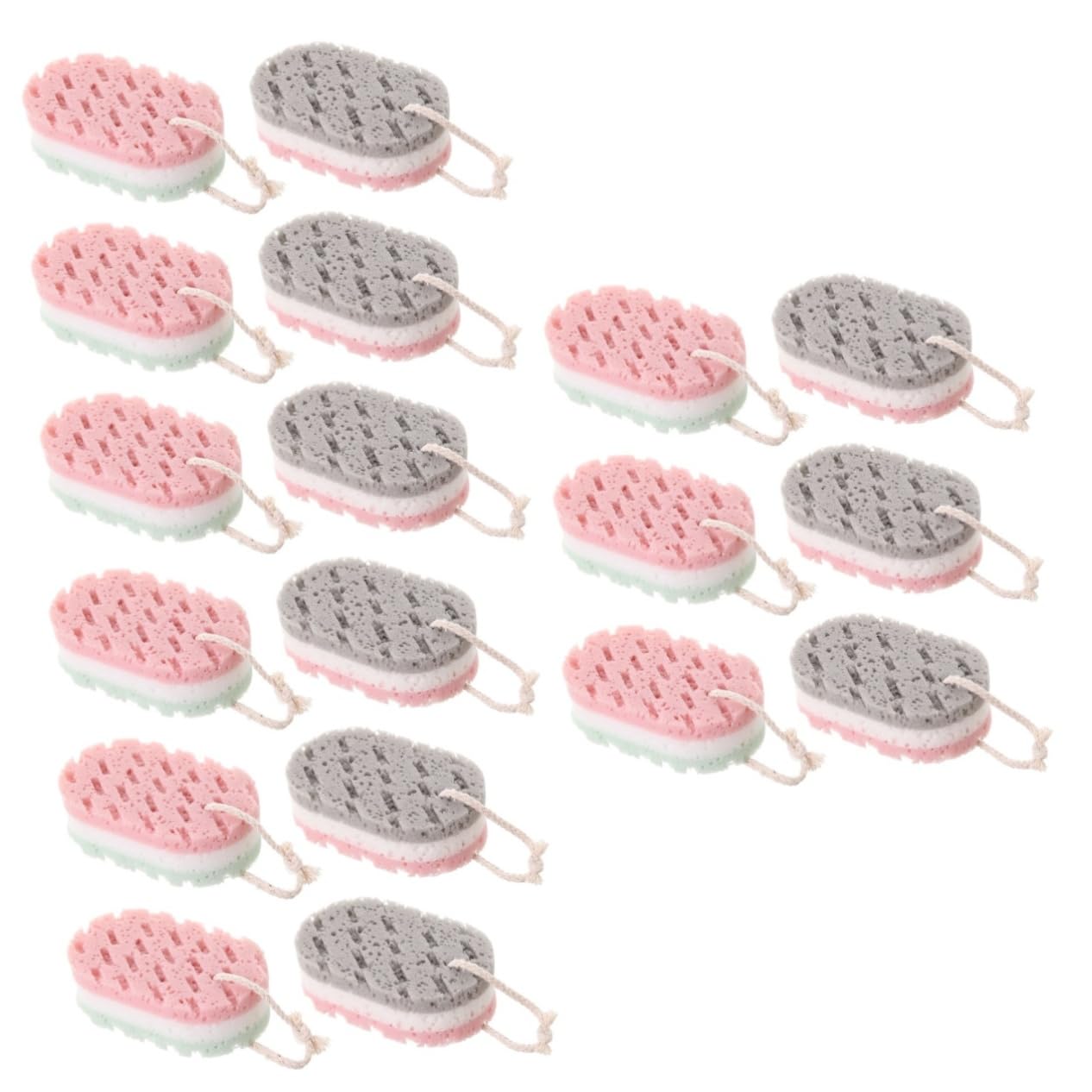 FRCOLOR 18piezas Esponjas Exfoliantes Reutilizables Para Cuerpo De Para y Exfoliación Profunda
