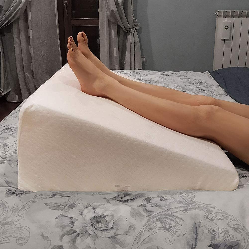 Coussin orthopédique, postural à mémoire de Forme, pour lit ou canapé pour Circulation Sanguine ou Reflux avec Tissu hypoallergénique, Coussin pour améliorer la Lecture, Repose-Dos Triangulaire