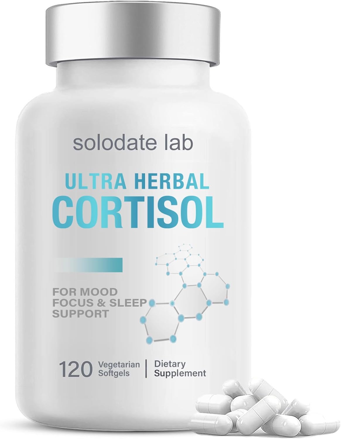 Product image of Cortisol Supplements for Women/Men, Cortisol Reducer with Ashwagandha, Rhodiola Rosea, L-Theanine, Hormone Balance Stress & Sleep Support, 120 Capsules