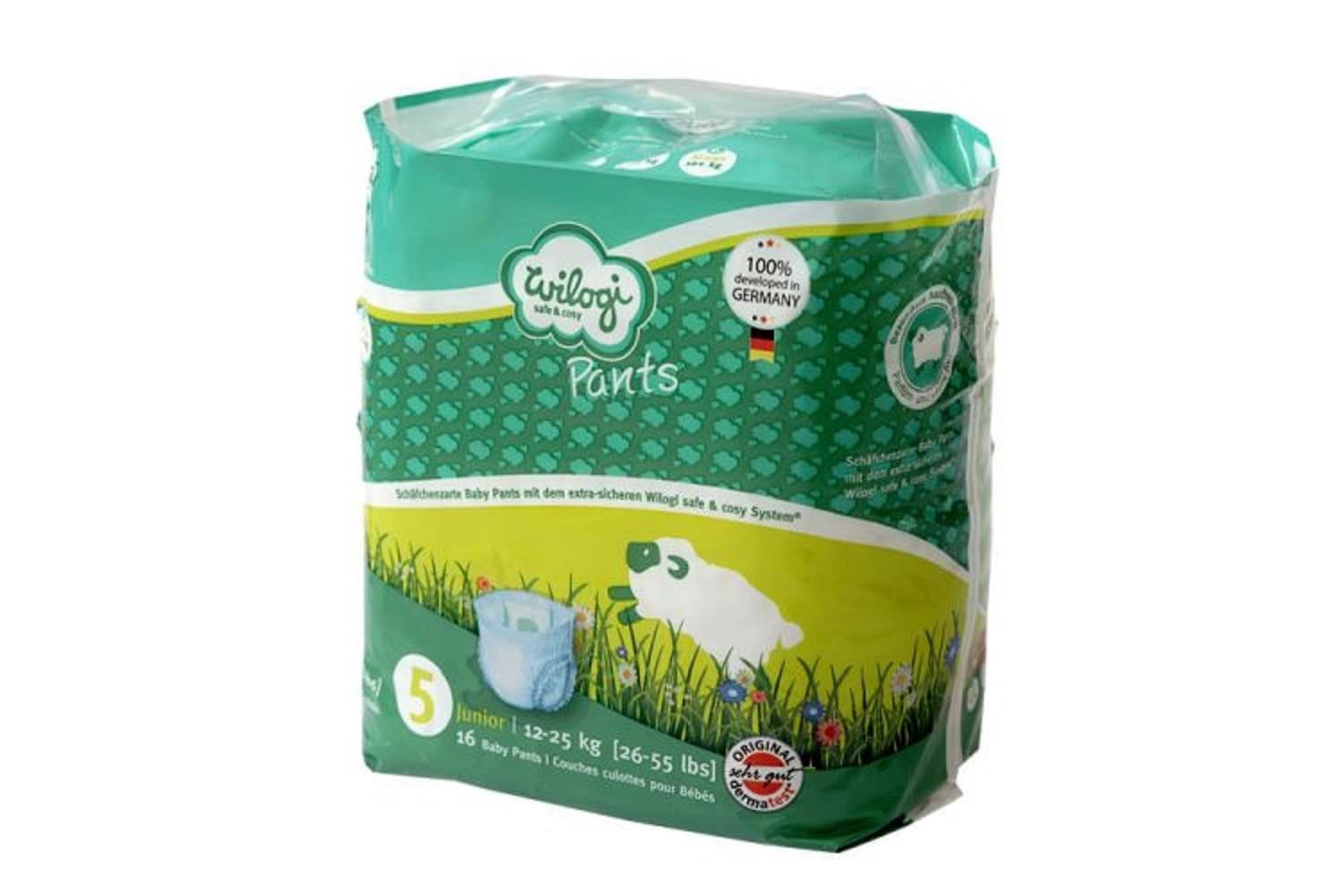 Pañales infantiles (12-25 kg), 6 paquetes de 16 unidades