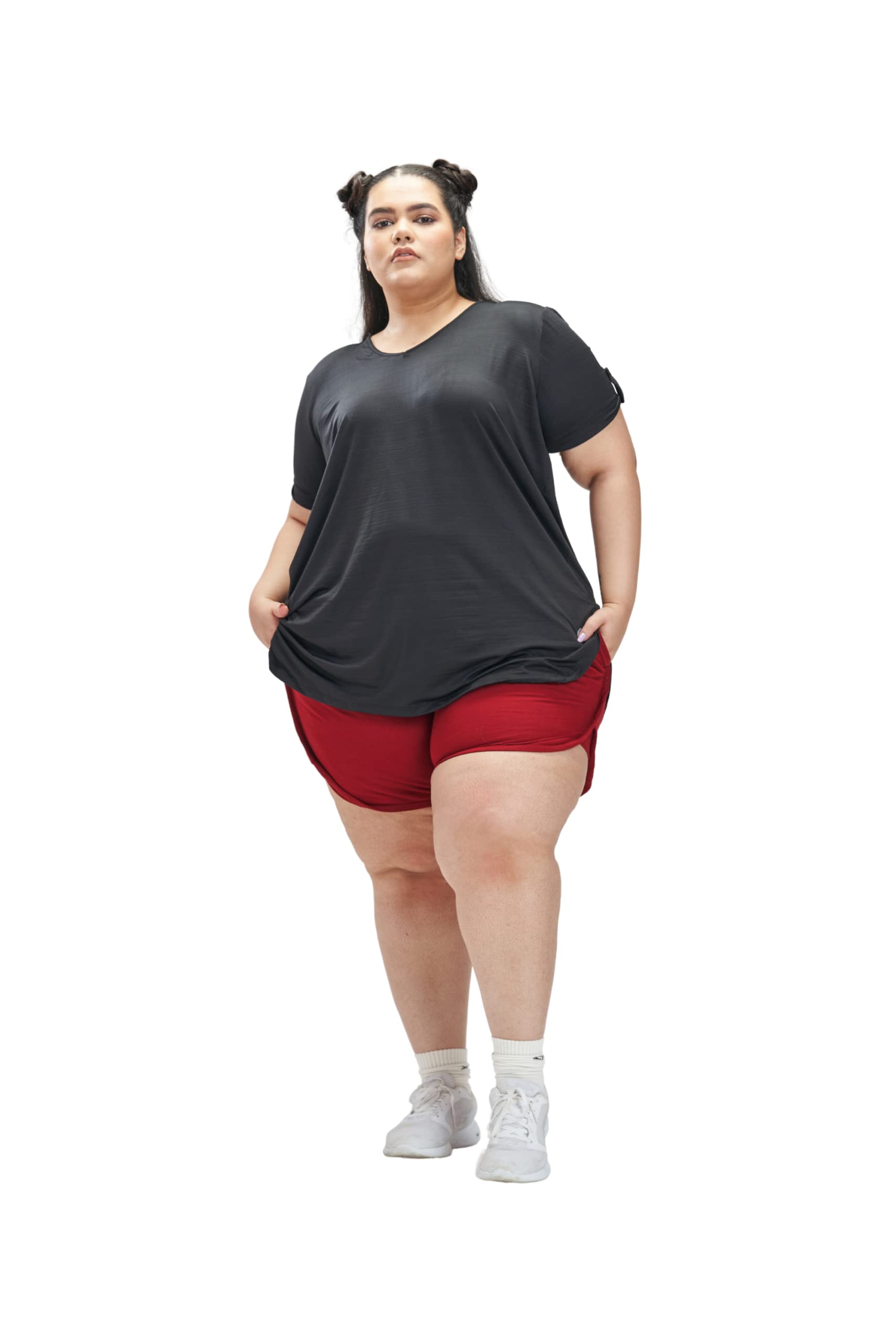 spirit animal Tops for Women| Plus Size Tops, Tees and Crop Tops for Gym Workout | Stretchable Topwear | Moisture Wicking | Relaxed Fit-picture-13
